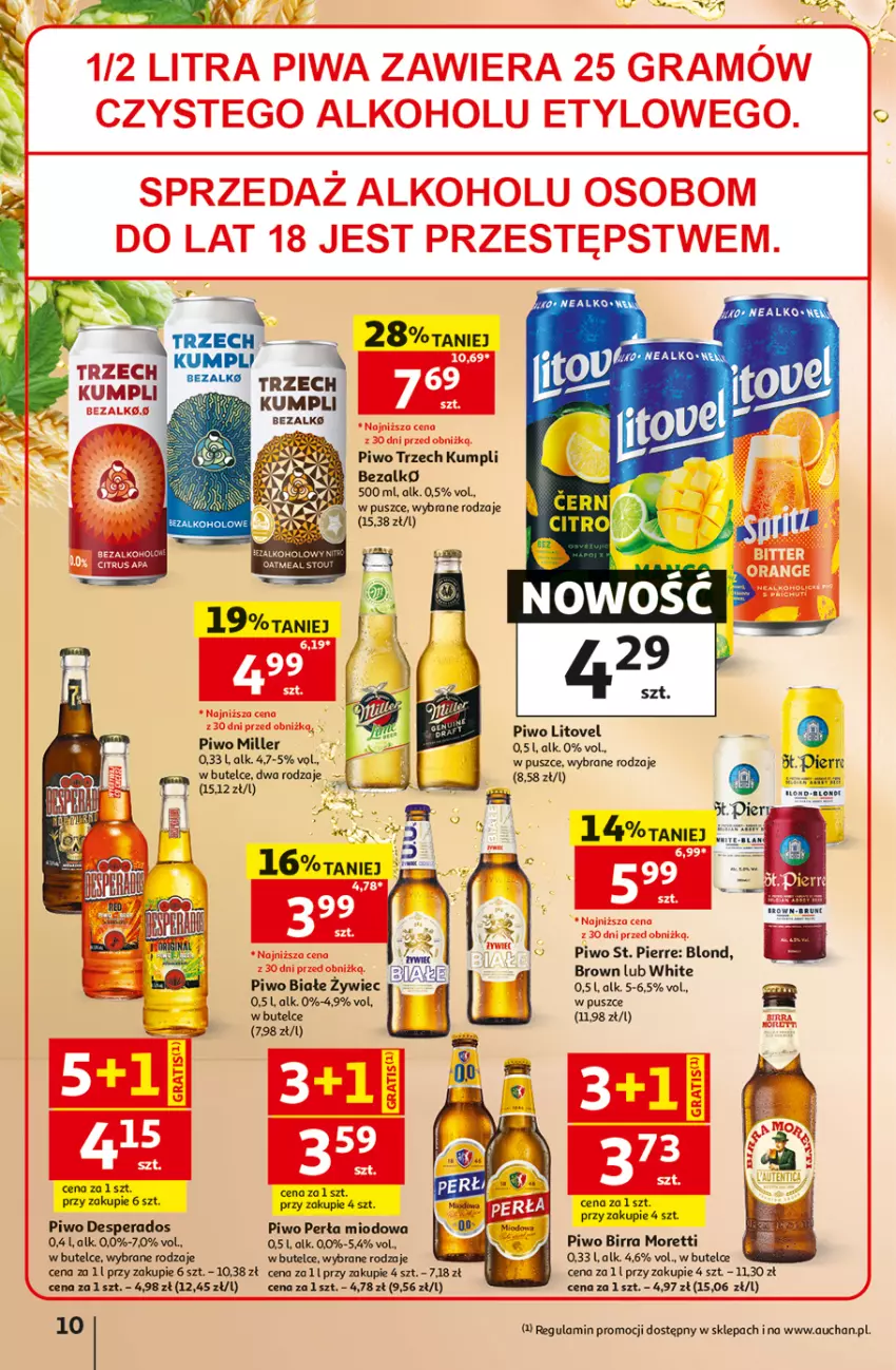 Gazetka promocyjna Auchan - 30 Lat Hipermarket - ważna 02.07 do 08.07.2026 - strona 10 - produkty: Desperados, Perła, Piwo