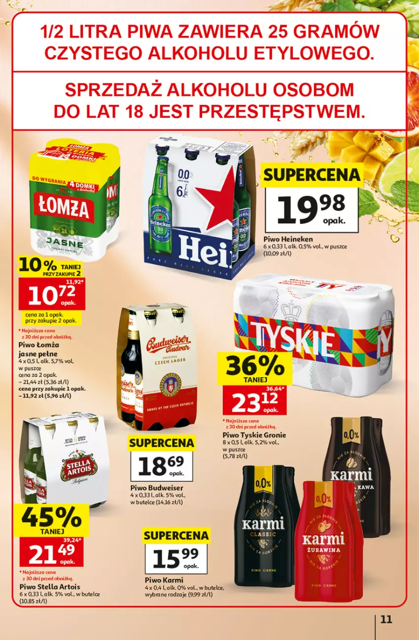Gazetka promocyjna Auchan - 30 Lat Hipermarket - ważna 02.07 do 08.07.2026 - strona 11 - produkty: Gra, Heineken, Piwa, Piwo, Ser, Tyskie