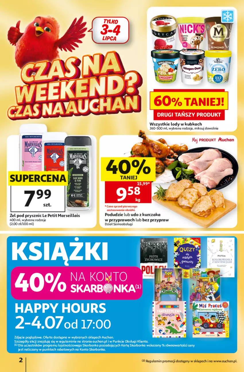 Gazetka promocyjna Auchan - 30 Lat Hipermarket - ważna 02.07 do 08.07.2026 - strona 2 - produkty: Gra, Kurczak, Lody, Mars, Rama, Udo z kurczaka