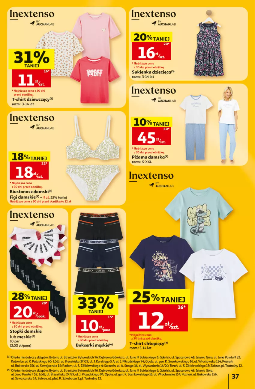 Gazetka promocyjna Auchan - 30 Lat Hipermarket - ważna 02.07 do 08.07.2026 - strona 37 - produkty: Acer, Biustonosz, Bokserki, Cars, Dzieci, Figi, Ser, Sos, Sukienka, T-shirt, Top