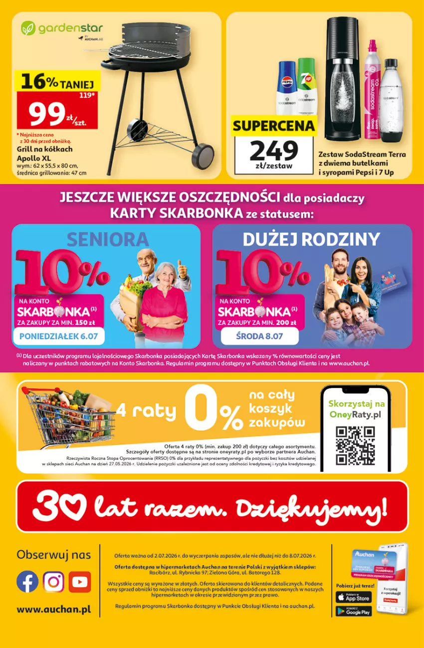 Gazetka promocyjna Auchan - 30 Lat Hipermarket - ważna 02.07 do 08.07.2026 - strona 41 - produkty: Gra, Grill, Pepsi, Ser, Syrop