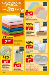 Gazetka promocyjna Auchan - 30 Lat Hipermarket - Gazetka - ważna od 08.07 do 08.07.2026 - strona 28 - produkty: Ser, Por, Dywanik łazienkowy, Dywanik, Talerz obiadowy, Organizer, Rękawica kuchenna, Talerz, Talerz deserowy, Fartuch kuchenny, Ręcznik, Chusteczki, Pudełko, Deser, Miska, Dywan, K2, Fa