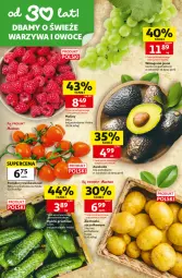Gazetka promocyjna Auchan - 30 Lat Hipermarket - Gazetka - ważna od 08.07 do 08.07.2026 - strona 4 - produkty: Warzywa, Warzywa i owoce, Ziemniaki, Maliny, Winogrona, Owoce, Wino, Grunt, Pomidory
