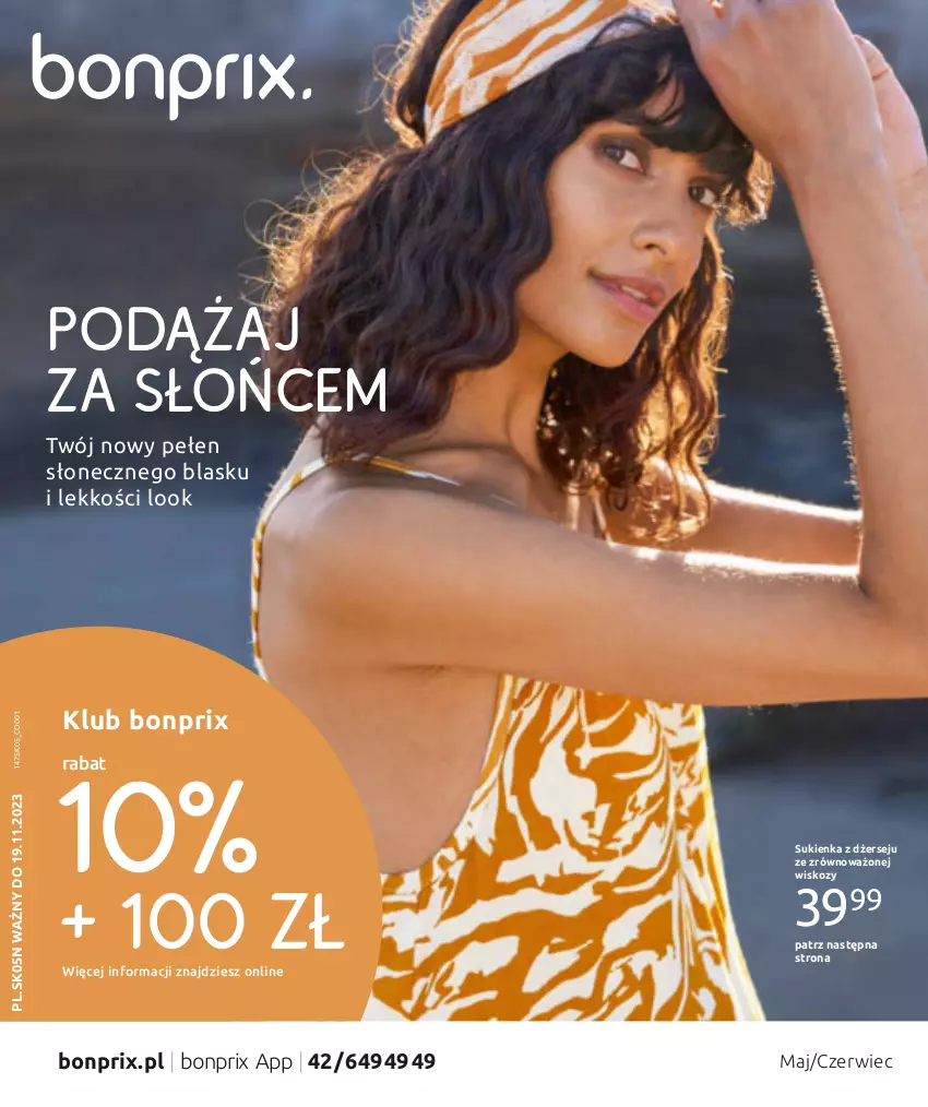 Gazetka promocyjna Bonprix - PODĄŻAJ ZA SŁOŃCEM - ważna 19.05 do 19.11.2023 - strona 1 - produkty: Sukienka