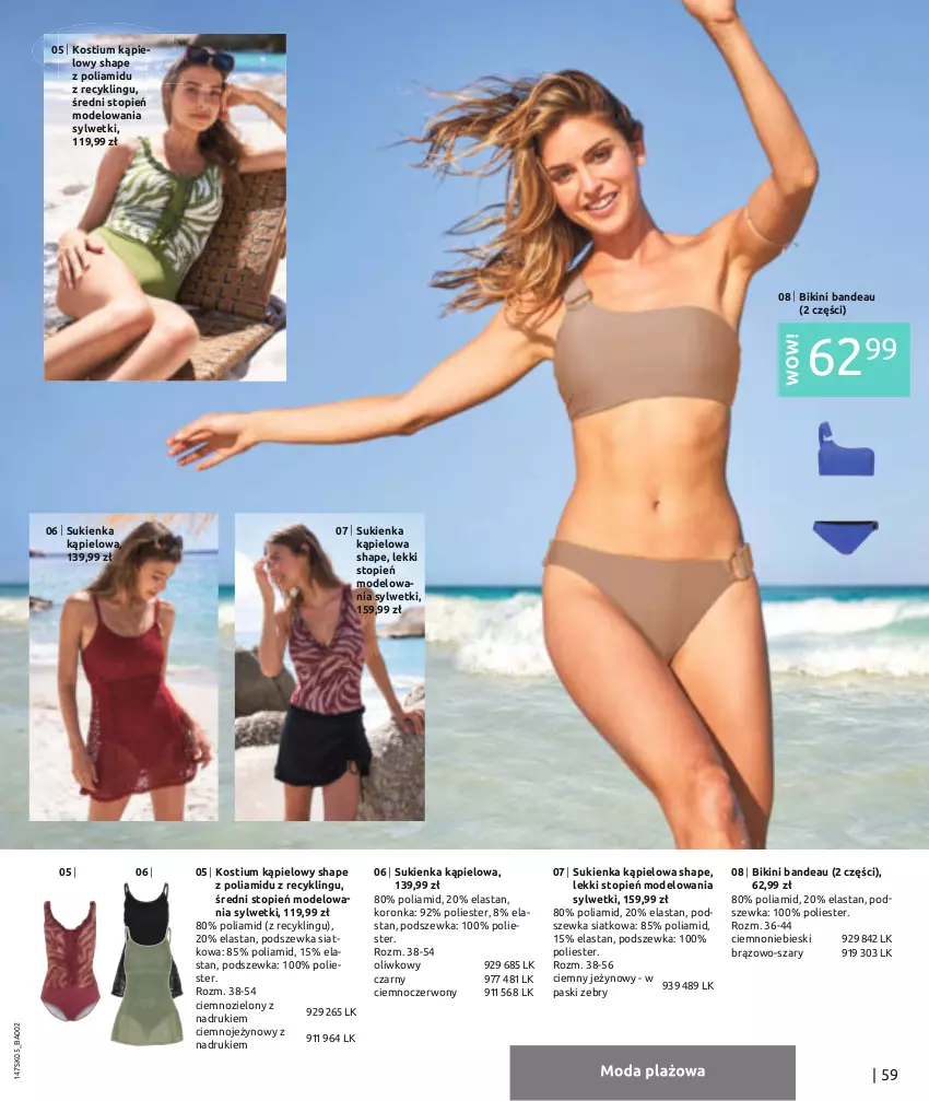 Gazetka promocyjna Bonprix - PODĄŻAJ ZA SŁOŃCEM - ważna 19.05 do 19.11.2023 - strona 61 - produkty: Bikini, Kostium, Sukienka, Top