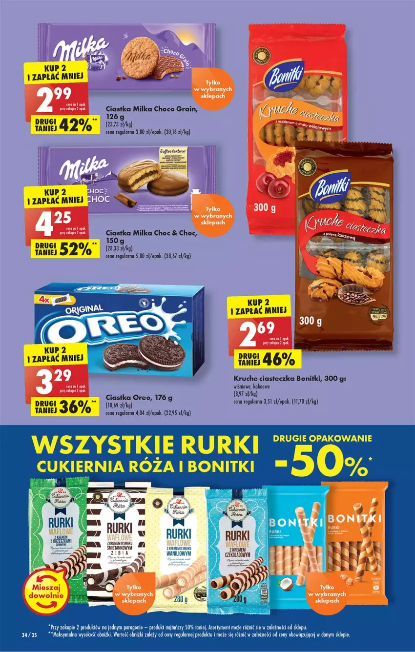 Gazetka promocyjna Biedronka - W tym tygodniu  PN - ważna 09.05 do 14.05.2022 - strona 34 - produkty: Bonitki, Ciastka, Gra, Kakao, LG, Milka, Róża, Rurki, Sok