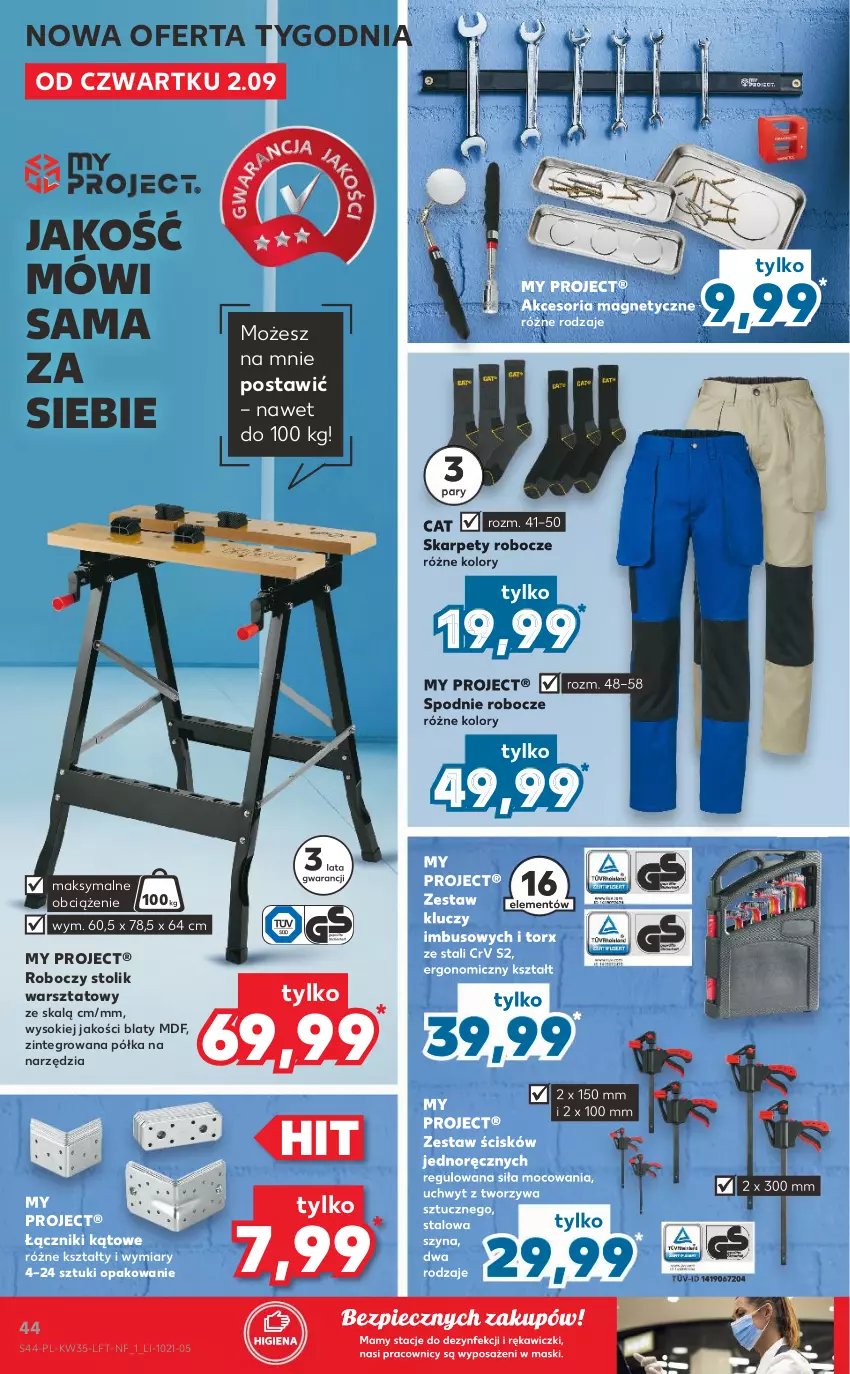 Gazetka promocyjna Kaufland - OFERTA TYGODNIA - ważna 02.09 do 08.09.2021 - strona 44 - produkty: Karp, Piec, Półka, Sok, Spodnie, Stolik, Szyna