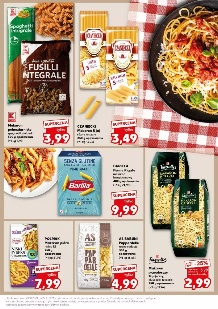 Gazetka promocyjna Kaufland - ważna 28.10 do 29.10.2024 - strona 20 - produkty: Babuni, Barilla, Dell, Gra, Makaron, Olma, Penne