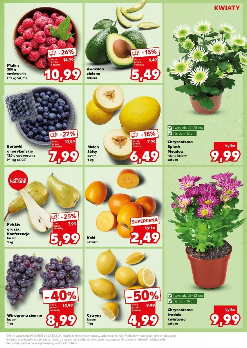 Gazetka promocyjna Kaufland - ważna 28.10 do 29.10.2024 - strona 3 - produkty: Chryzantema, Cytryny, Gruszki, Kaki, Wino, Winogrona