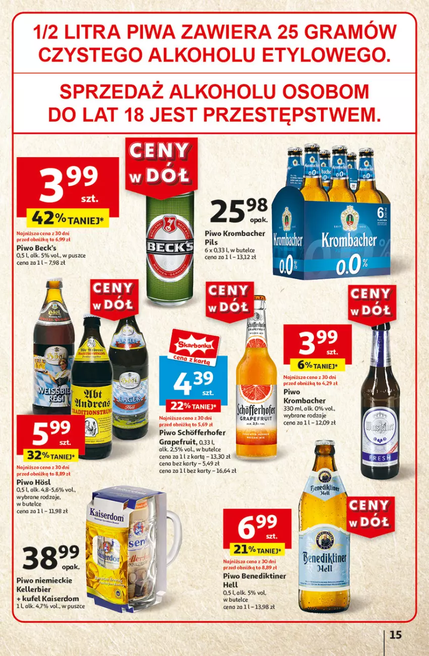 Gazetka promocyjna Auchan - Gazetka CENY W DÓŁ Hipermarket Auchan - ważna 13.06 do 19.06.2024 - strona 17 - produkty: Gra, Piwa, Piwo, Ser