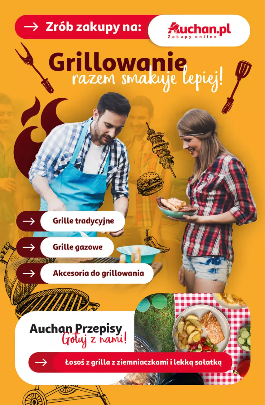 Gazetka promocyjna Auchan - Gazetka CENY W DÓŁ Hipermarket Auchan - ważna 13.06 do 19.06.2024 - strona 40 - produkty: Grill
