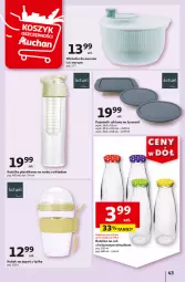 Gazetka promocyjna Auchan - Gazetka CENY W DÓŁ Hipermarket Auchan - Gazetka - ważna od 19.06 do 19.06.2024 - strona 51 - produkty: Pojemnik szklany, Sok, Jogurt, Pojemnik, Kubek