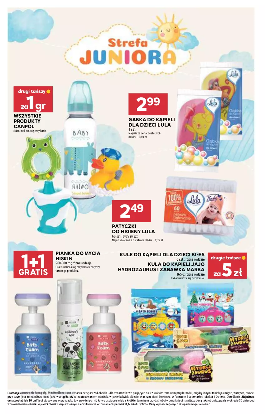 Gazetka promocyjna Stokrotka - Market - ważna 21.05 do 27.05.2026 - strona 42 - produkty: Canpol, Dzieci, Gra, Kula do kąpieli, Mięso, Optima, Owoce, Warzywa, Zabawka