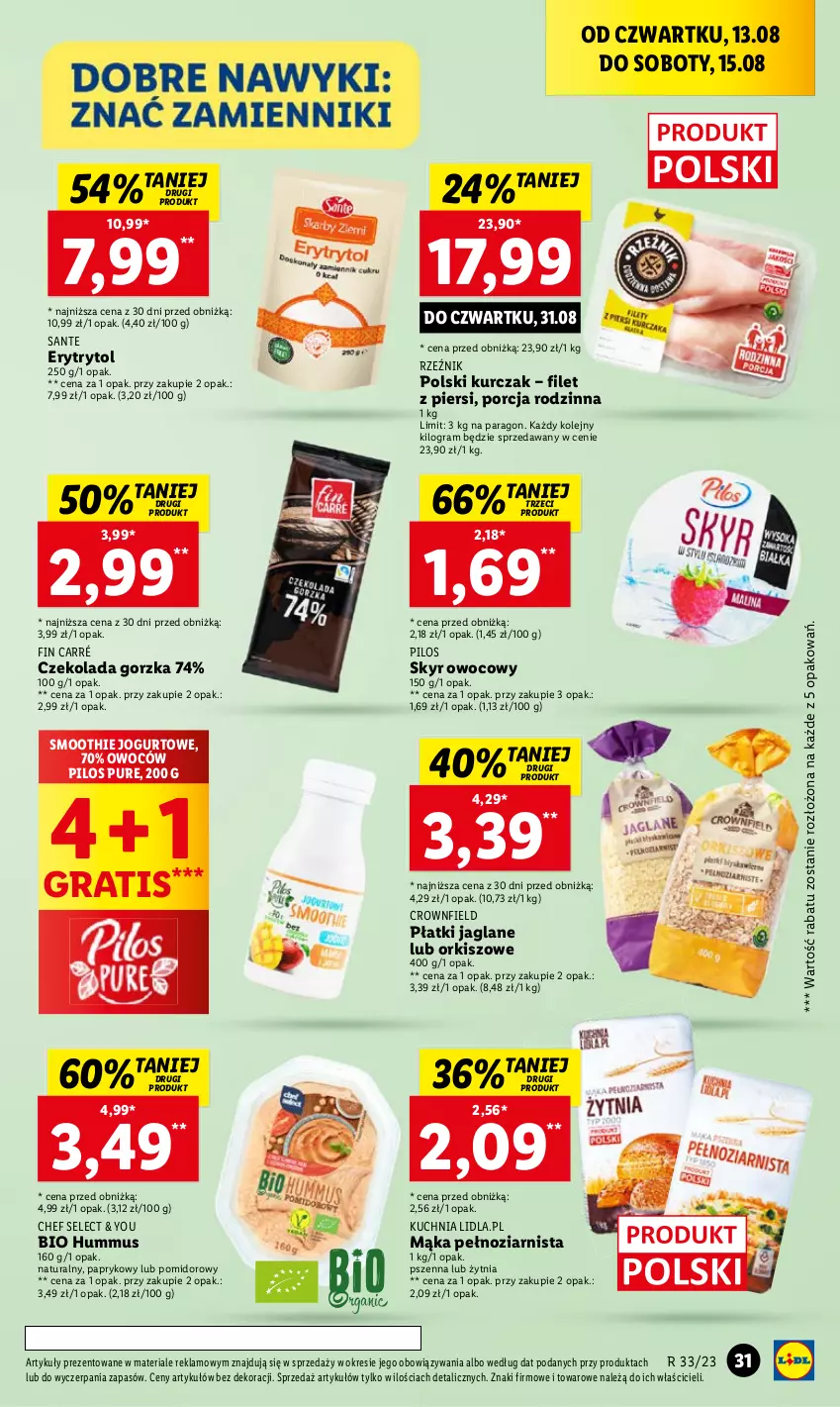 Gazetka promocyjna Lidl - GAZETKA - ważna 17.08 do 19.08.2023 - strona 37 - produkty: Jogurt, Kuchnia, Pilos, Pur, Sante, Smoothie