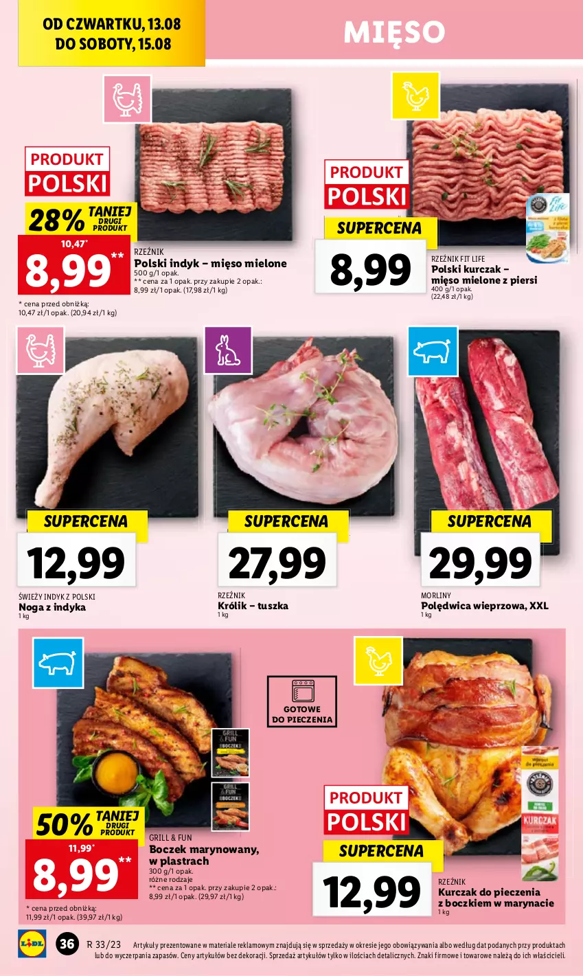 Gazetka promocyjna Lidl - GAZETKA - ważna 17.08 do 19.08.2023 - strona 42 - produkty: Boczek, Grill, Królik, Kurczak, Morliny, Piec, Tusz