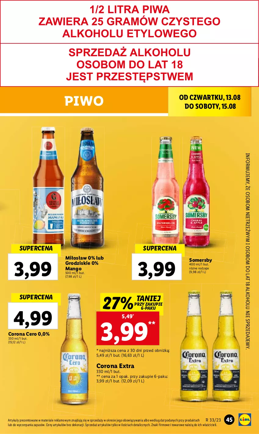 Gazetka promocyjna Lidl - GAZETKA - ważna 17.08 do 19.08.2023 - strona 51 - produkty: Piwo