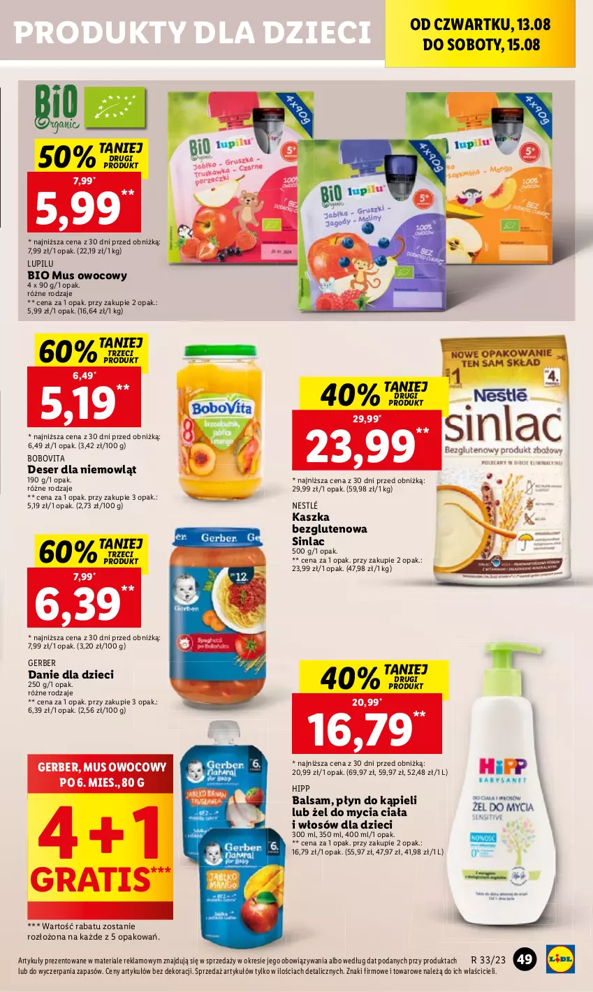 Gazetka promocyjna Lidl - GAZETKA - ważna 17.08 do 19.08.2023 - strona 55 - produkty: Gerber, Mus