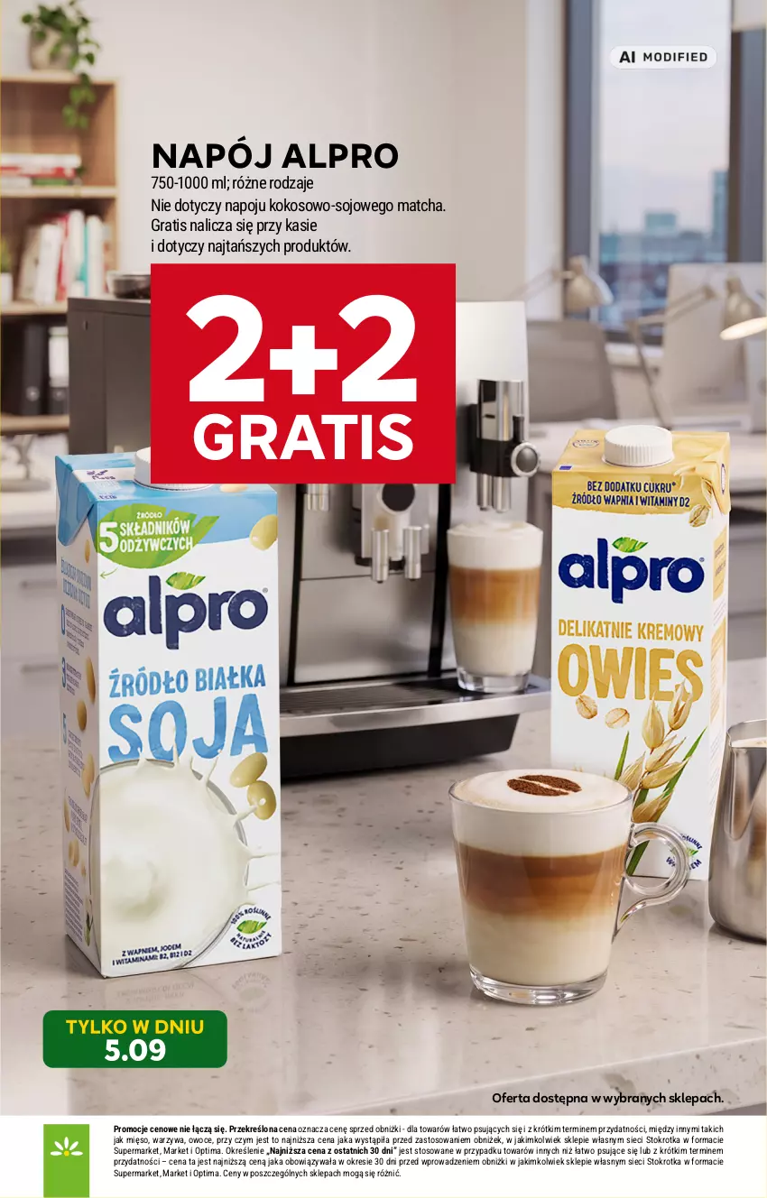 Gazetka promocyjna Stokrotka - Supermarket - ważna 03.09 do 09.09.2026 - strona 4 - produkty: Alpro, Gra, Kokos, Mięso, Napój, Optima, Owoce, Warzywa