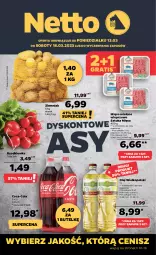 Gazetka promocyjna Netto - Artykuły spożywcze - Gazetka - ważna od 18.03 do 18.03.2023 - strona 1 - produkty: Mięso mielone, Gra, Coca-Cola, Olej, Rzodkiewka, Mięso