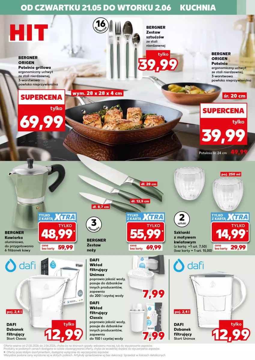Gazetka promocyjna Kaufland - Kaufland - ważna 21.05 do 02.06.2026 - strona 11 - produkty: Dzbanek, Dzbanek filtrujący, Grill, Kuchnia, Lanki, Noż, Patelnia, Patelnia grillowa, Zestaw sztućców