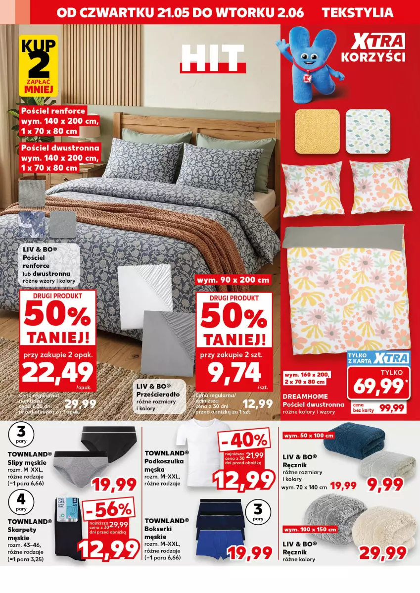 Gazetka promocyjna Kaufland - Kaufland - ważna 21.05 do 02.06.2026 - strona 12 - produkty: Bokserki, Karp, Kosz, Koszulka, Pościel, Prześcieradło, Ręcznik, Ser, Slipy
