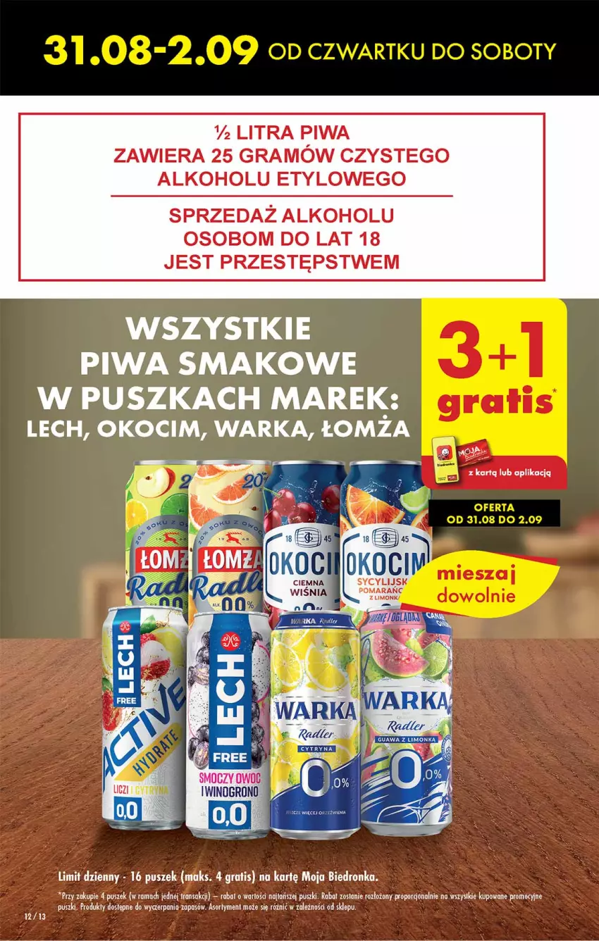 Gazetka promocyjna Biedronka - Od czwartku - ważna 31.08 do 06.09.2023 - strona 12 - produkty: Gra, Koc, Okocim, Piwa, Por, Rama, Tran, Warka