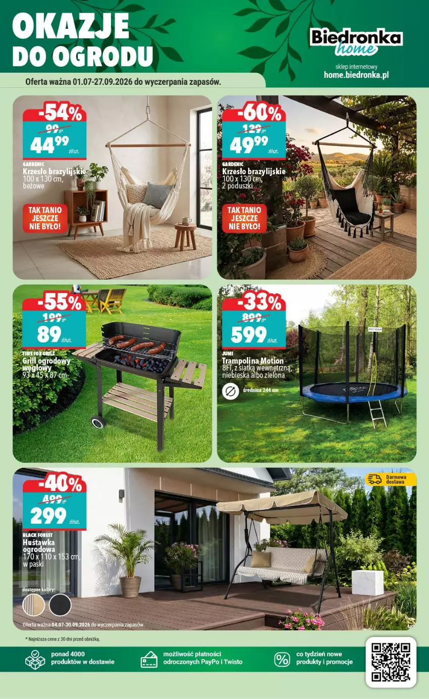Gazetka promocyjna Biedronka - Biedronka Home - ważna 27.06 do 26.07.2026 - strona 3 - produkty: Grill, Krzesło