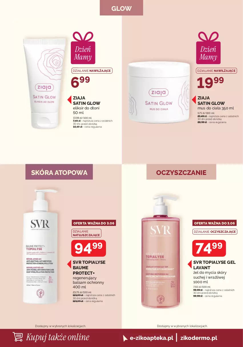Gazetka promocyjna Ziko - Gazetka Ziko Dermo - ważna 21.05 do 30.06.2026 - strona 20 - produkty: Apteka, Mus, Sati, SVR, Top, Ziaja