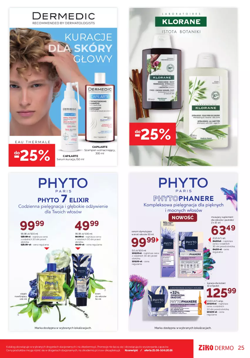Gazetka promocyjna Ziko - Gazetka Ziko Dermo - ważna 21.05 do 30.06.2026 - strona 25 - produkty: Apteka, Capilarte, Mus, Olej, Rum, Ser, Serum, Serum kuracja, Szampon