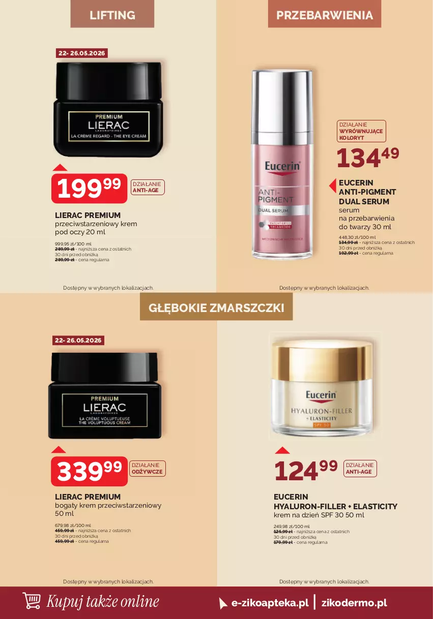 Gazetka promocyjna Ziko - Gazetka Ziko Dermo - ważna 21.05 do 30.06.2026 - strona 4 - produkty: Apteka, Krem na dzień, Krem pod oczy, Lierac, Mars, Rum, Ser, Serum