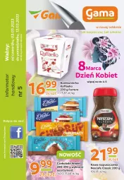 Gazetka promocyjna Gama - Gazetka Gama - Gazetka - ważna od 02.03 do 02.03.2024 - strona 1 - produkty: Piec, Kawa rozpuszczalna, Kawa, O nas, Raffaello, Czekolada, Ferrero, Fa
