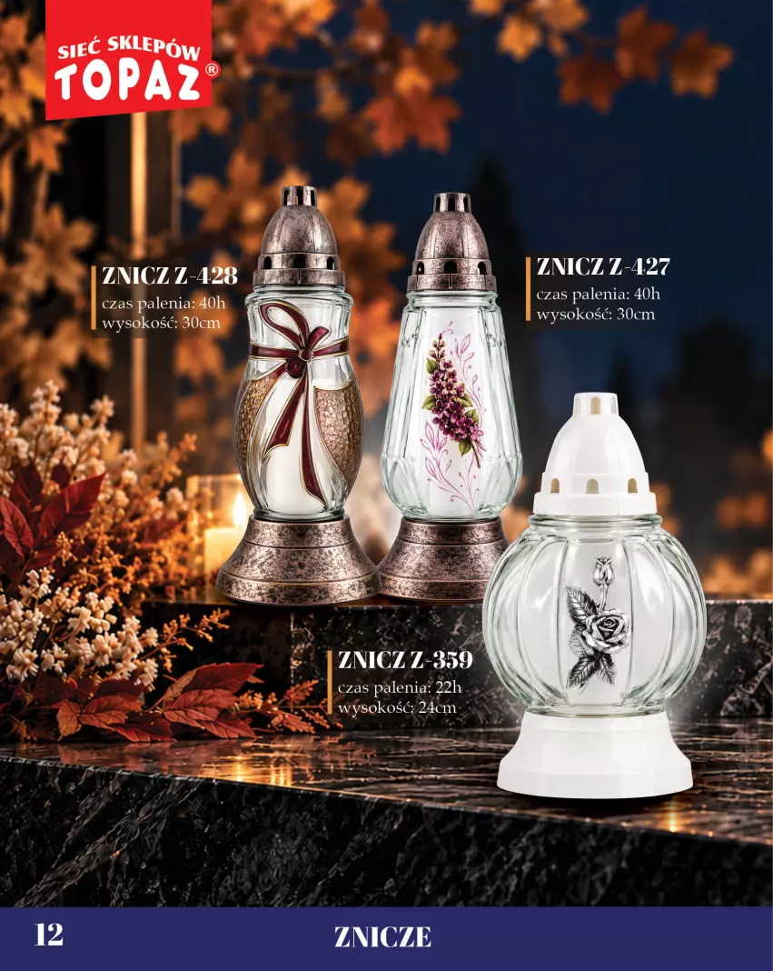 Gazetka promocyjna Topaz - Gazetka - ważna 09.10 do 02.11.2026 - strona 12 - produkty: Sok, Znicz