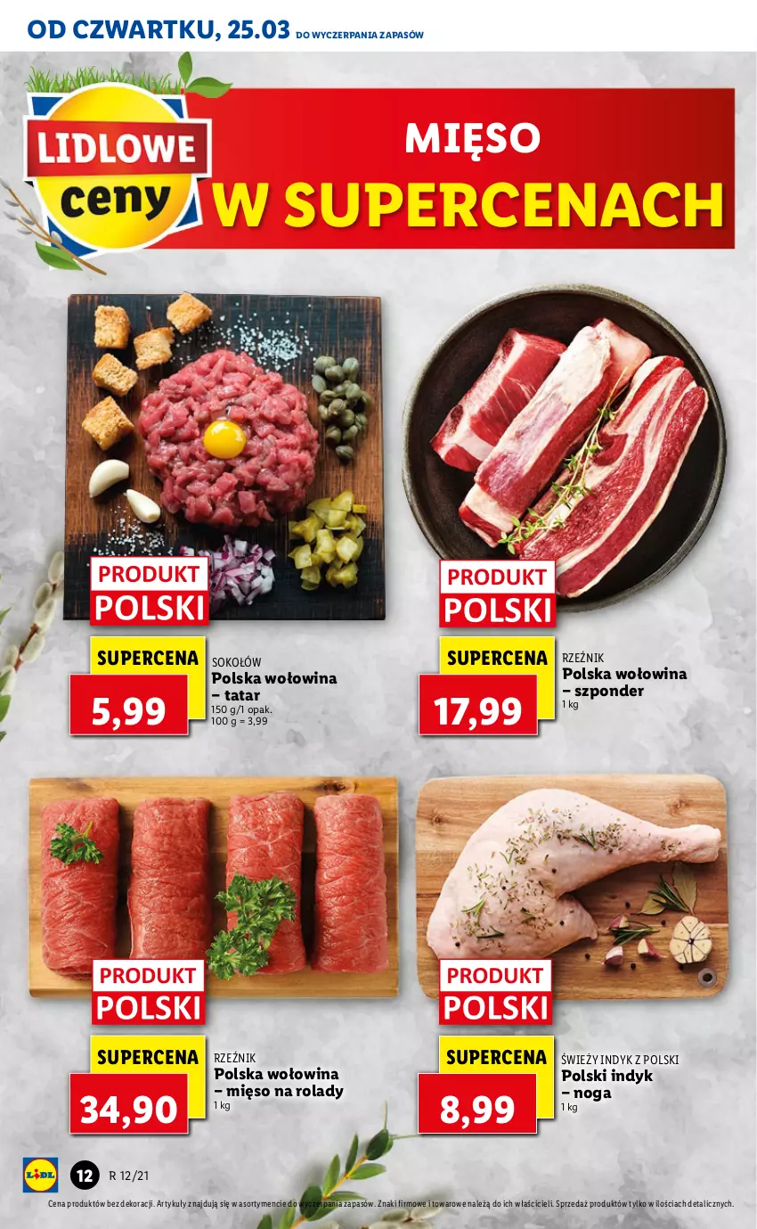 Gazetka promocyjna Lidl - GAZETKA - ważna 25.03 do 28.03.2021 - strona 12 - produkty: Mięso, Sok, Sokołów, Wołowina