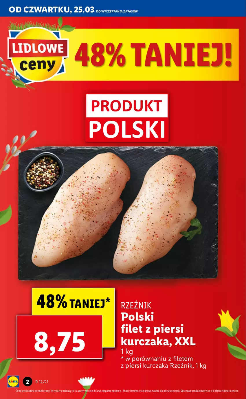 Gazetka promocyjna Lidl - GAZETKA - ważna 25.03 do 28.03.2021 - strona 2 - produkty: Filet z piersi kurczaka, Kurczak, Por