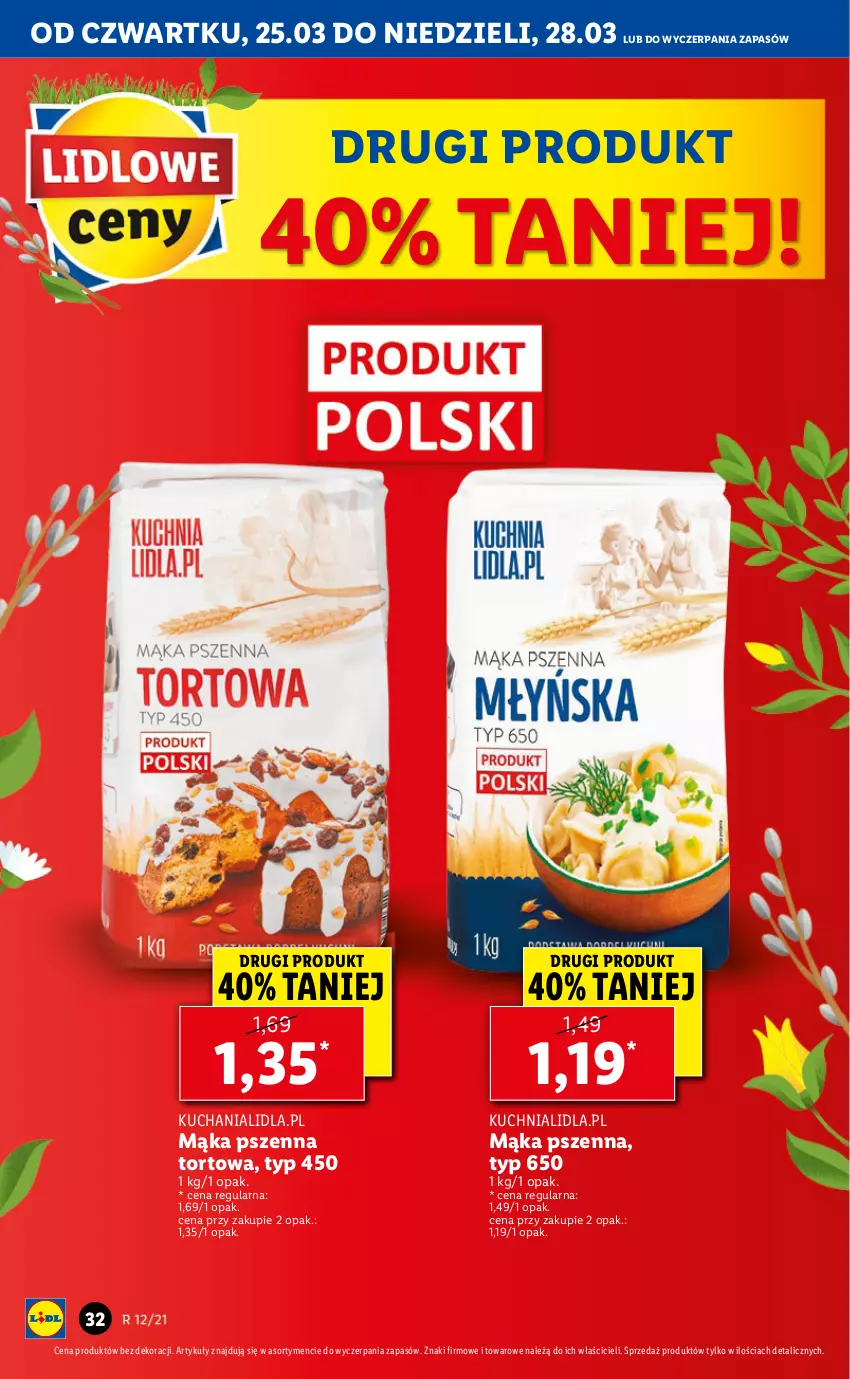 Gazetka promocyjna Lidl - GAZETKA - ważna 25.03 do 28.03.2021 - strona 32 - produkty: Kuchnia, Mąka