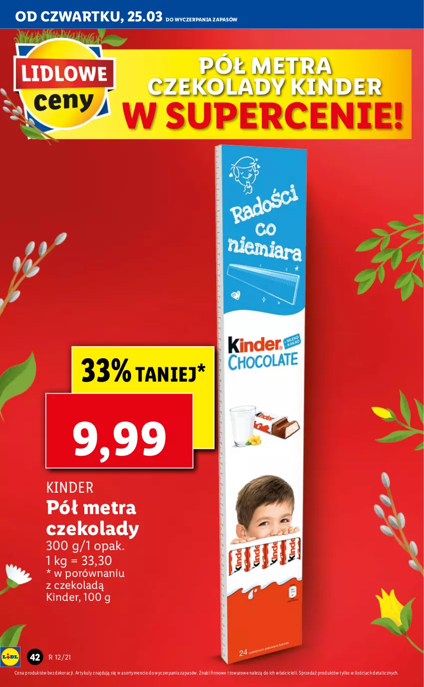 Gazetka promocyjna Lidl - GAZETKA - ważna 25.03 do 28.03.2021 - strona 42 - produkty: Kinder, Por