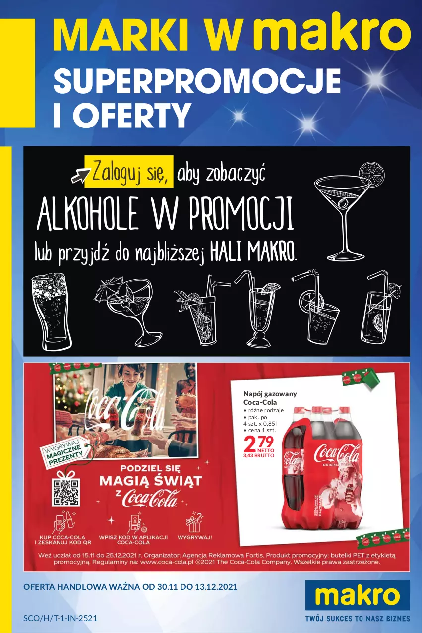 Gazetka promocyjna Makro - [Oferta specjalna] Marki w MAKRO - ważna 30.11 do 13.12.2021 - strona 1 - produkty: Coca-Cola, Napój, Napój gazowany