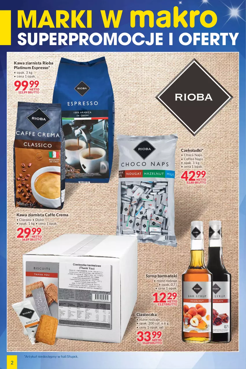 Gazetka promocyjna Makro - [Oferta specjalna] Marki w MAKRO - ważna 30.11 do 13.12.2021 - strona 2 - produkty: Kawa, Kawa ziarnista, Rioba, Syrop