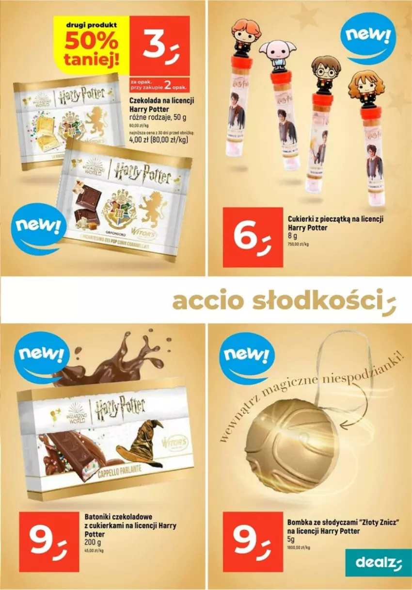 Gazetka promocyjna Dealz - ważna 14.11 do 20.11.2024 - strona 23 - produkty: Baton, Cukier, Cukierki, Czekolada, Harry Potter, Piec, Tonik, Znicz