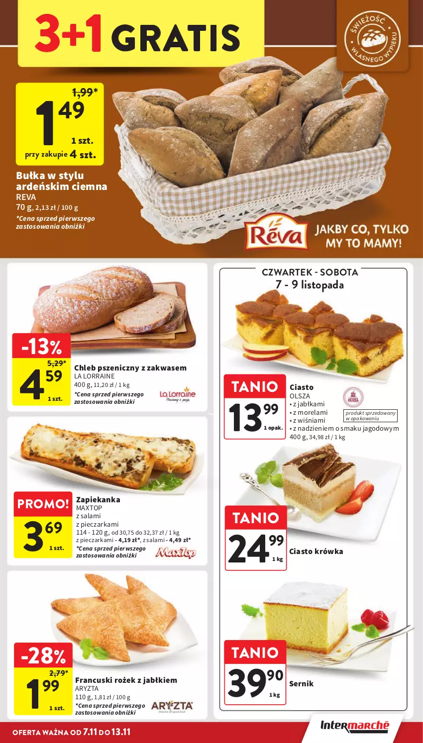 Gazetka promocyjna Intermarche - ważna 07.11 do 13.11.2024 - strona 15 - produkty: Bułka, Chleb, Gra, Jabłka, Morela, Piec, Pieczarka, Salami, Ser, Top, Zapiekanka