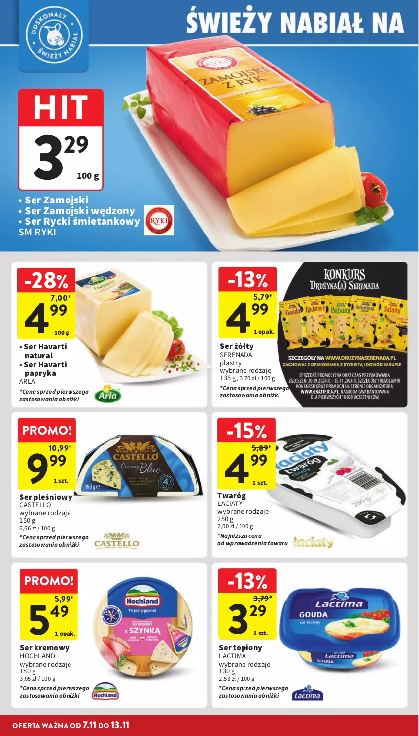 Gazetka promocyjna Intermarche - ważna 07.11 do 13.11.2024 - strona 18 - produkty: Havarti, Hochland, Papryka, Ser, Ser pleśniowy, Ser topiony, Top, Twaróg