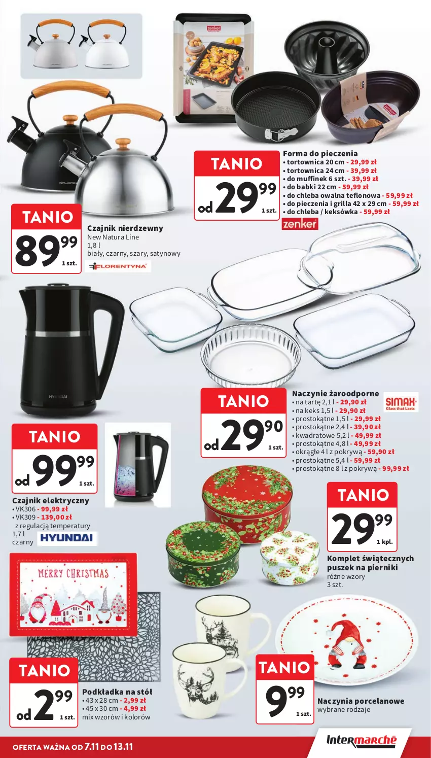 Gazetka promocyjna Intermarche - ważna 07.11 do 13.11.2024 - strona 37 - produkty: Chleb, Czajnik, Czajnik elektryczny, Forma do pieczenia, Grill, Keksówka, Naczynie żaroodporne, Piec, Piernik, Podkład, Podkładka, Podkładka na stół, Por, Stół, Tortownica