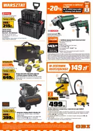 Gazetka promocyjna Obi - Gazetka OBI - Gazetka - ważna od 11.11 do 11.11.2025 - strona 11 - produkty: Teleskop, Odkurzacz, Ser, Przewód, Rura, Wiertarka, Szlifierka kątowa, Kosz, Warka, Tarka, Lack, Wiertarka udarowa, Wkręt, Kompresor olejowy, Torba, Wkrętarka, Szlifierka, Bosch, Olej, Kompresor, Akumulator, Fa