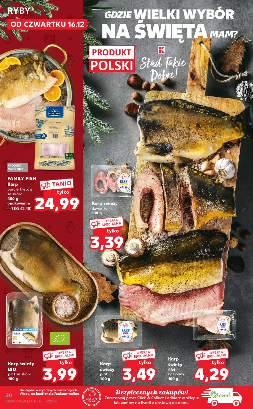 Gazetka promocyjna Kaufland - OFERTA TYGODNIA - ważna 16.12 do 21.12.2021 - strona 20 - produkty: Fa, Karp, Piec, Por