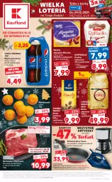 Gazetka promocyjna Kaufland - OFERTA TYGODNIA - Gazetka - ważna od 21.12 do 21.12.2021 - strona 5 - produkty: Piec, Tchibo, Mandarynki, Gra, 7up, Kawa ziarnista, Praliny, Karkówka wieprzowa, Stek, Mirinda, Kawa mielona, Kawa, Raffaello, Pepsi, Mleczko, Napój gazowany, Tchibo Family, Lavazza, Patelnia, Waga, Napój, Milka, Kokos, Fa