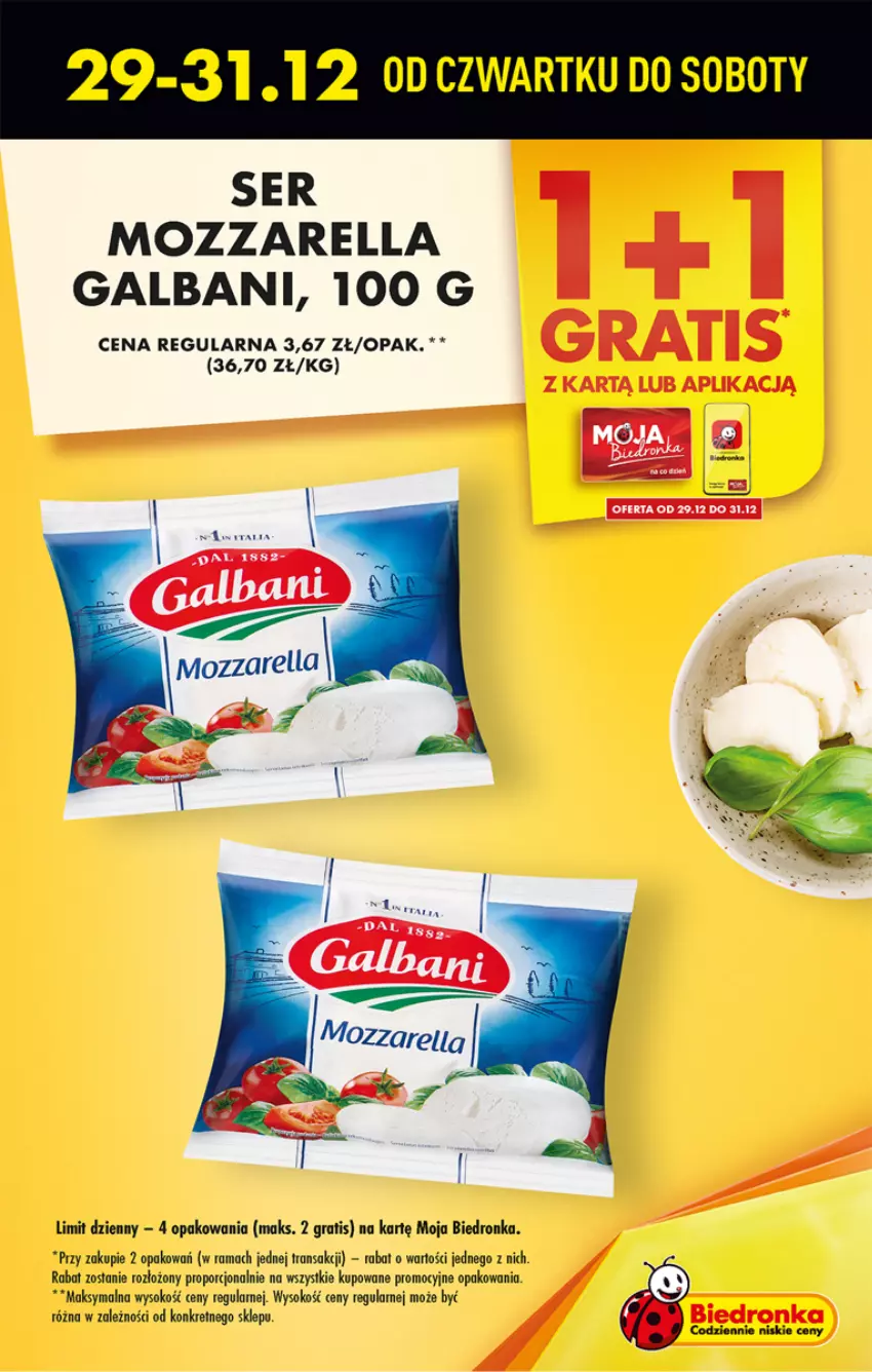 Gazetka promocyjna Biedronka - Gazetka - Biedronka.pl - ważna 29.12.2022 do 04.01.2023 - strona 9 - produkty: Galbani, Gra, Kret, Mozzarella, Por, Rama, Ser, Sok, Tran