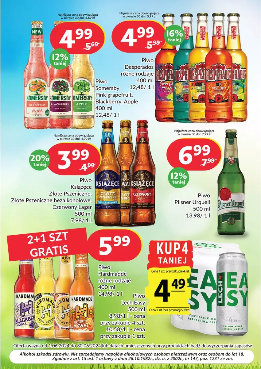 Gazetka promocyjna Prim Market - ważna 03.06 do 30.06.2024 - strona 6 - produkty: Desperados, Książęce, Lack, Pilsner Urquell, Piwo, Ser, Somersby