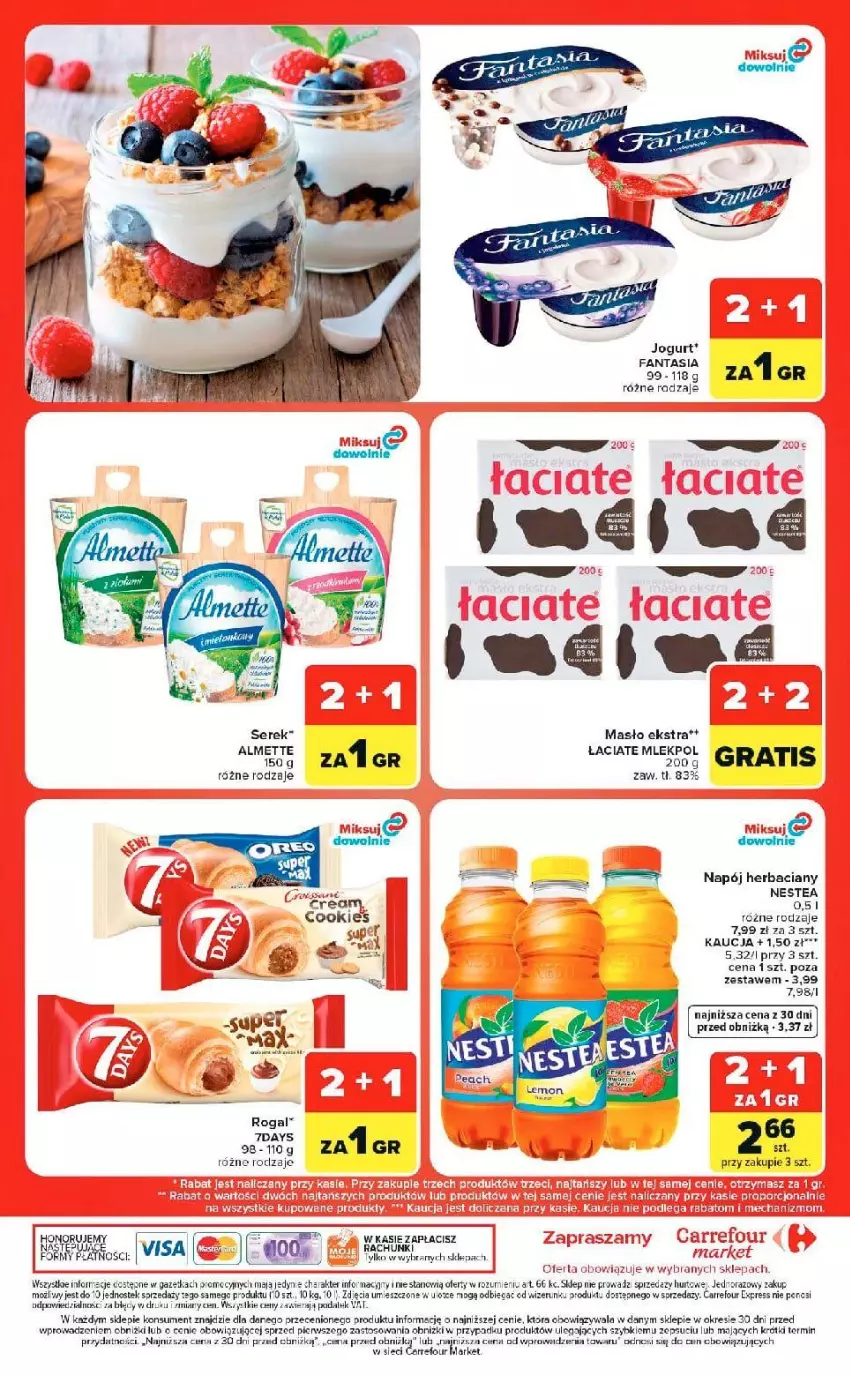 Gazetka promocyjna Carrefour - Gazetka Market w SUMIE ekspresowe zakupy - ważna 15.09 do 21.09.2026 - strona 12 - produkty: Almette, Fa, Fanta, Masło, Napój, Nestea, Rogal, Ser, Serek, Stek