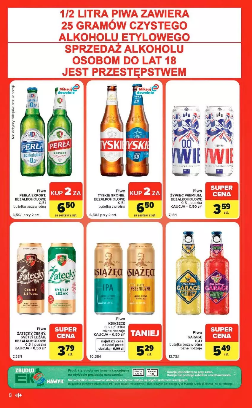 Gazetka promocyjna Carrefour - Gazetka Market w SUMIE ekspresowe zakupy - ważna 15.09 do 21.09.2026 - strona 8 - produkty: Fa, Kasia, Książęce, Mysz, Perła, Piwo, Por, Tyskie, Zlew
