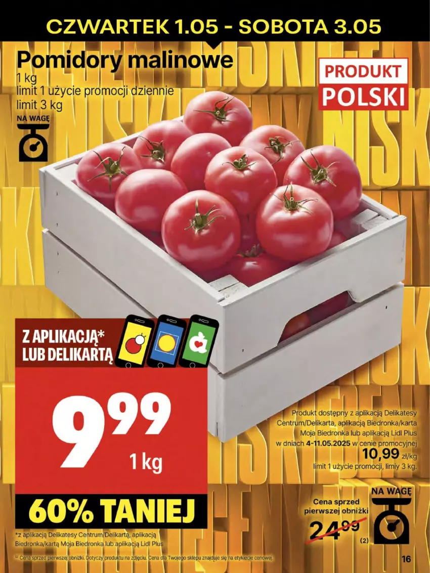 Gazetka promocyjna Delikatesy Centrum - Franczyza DC18 Czwartek - ważna 01.05 do 07.05.2025 - strona 16